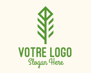 Branch - Green Flower Stalk logo design