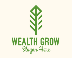 Green Flower Stalk logo design