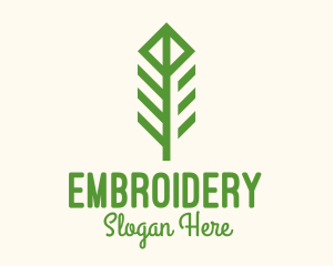 Green Flower Stalk logo design