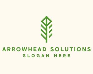 Green Flower Stalk logo design