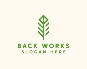 Green Flower Stalk logo design