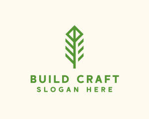 Green Flower Stalk logo design