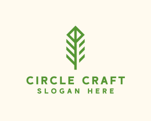 Green Flower Stalk logo design