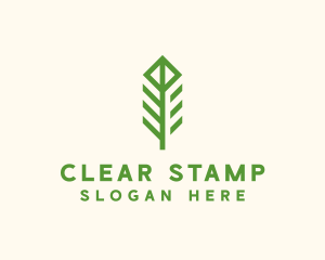 Green Flower Stalk logo design