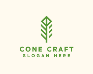 Green Flower Stalk logo design