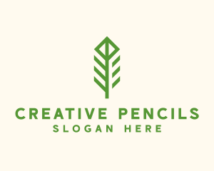 Green Flower Stalk logo design