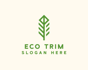 Green Flower Stalk logo design