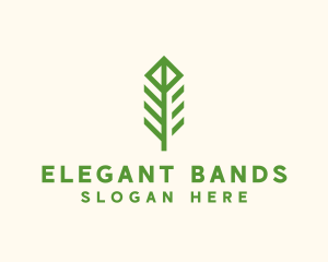 Green Flower Stalk logo design