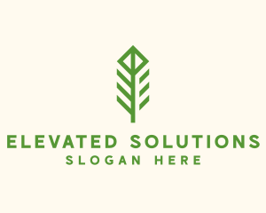 Green Flower Stalk logo design