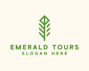 Green Flower Stalk logo design