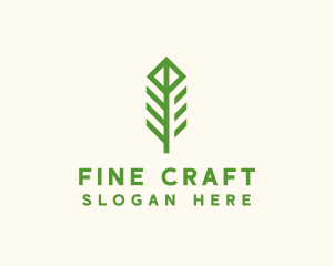 Green Flower Stalk logo design