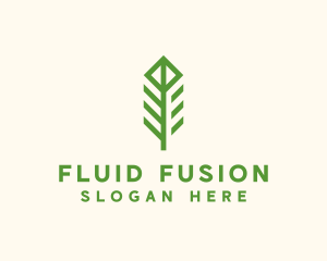 Green Flower Stalk logo design