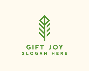 Green Flower Stalk logo design