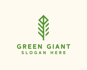 Green Flower Stalk logo design