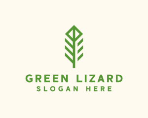 Green Flower Stalk logo design