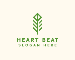 Green Flower Stalk logo design