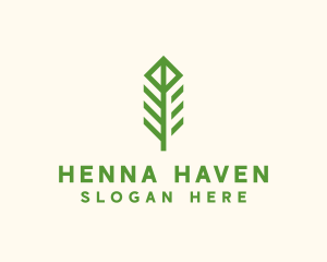 Green Flower Stalk logo design