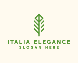 Green Flower Stalk logo design