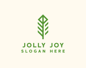 Green Flower Stalk logo design