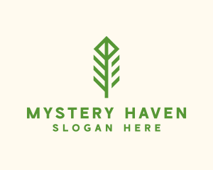 Green Flower Stalk logo design