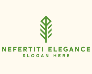 Green Flower Stalk logo design