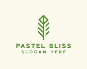 Green Flower Stalk logo design