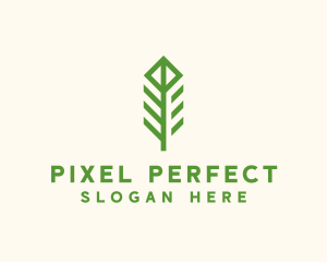 Green Flower Stalk logo design