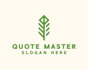 Green Flower Stalk logo design