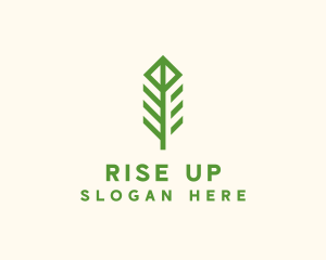 Green Flower Stalk logo design