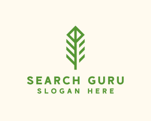 Green Flower Stalk logo design