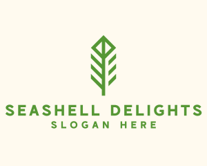 Green Flower Stalk logo design