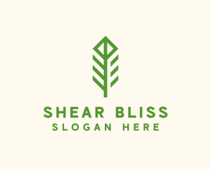 Green Flower Stalk logo design