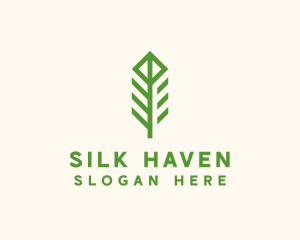 Green Flower Stalk logo design