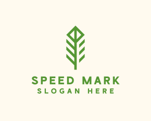 Green Flower Stalk logo design