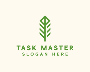 Green Flower Stalk logo design