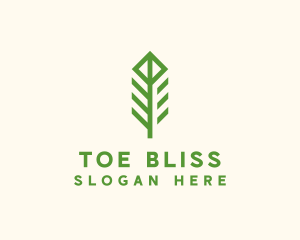 Green Flower Stalk logo design