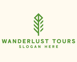 Green Flower Stalk logo design