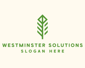 Green Flower Stalk logo design