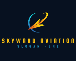 Paper Plane Aviation logo design