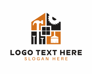 Repairman - House Builder Tools logo design