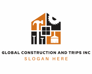 Circular Saw - House Builder Tools logo design