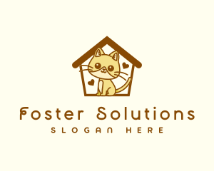 Pet Cat Kennel logo design