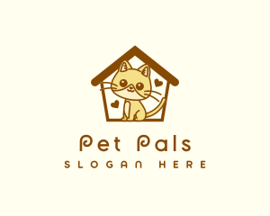 Pet Cat Kennel logo design