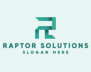 Modern Generic Origami Letter R  logo design