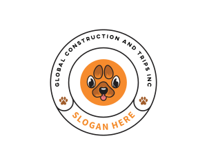 Canine - Paw Doggy Pet logo design