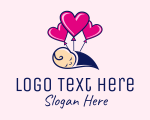 Baby - Baby Heart Balloon logo design