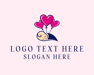 Baby Products - Baby Heart Balloon logo design