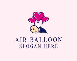 Balloon - Baby Heart Balloon logo design