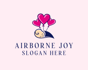 Baby Heart Balloon  logo design