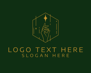 Tarot - Elegant Cosmic Hand logo design